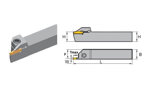 Vnější pravé upichovací-zapichovací držáky na destičky Z.HS/Z.KS..