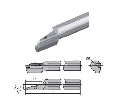 Vnější pravé upichovací-zapichovací držáky na destičky Z.KD/Z.LD..
