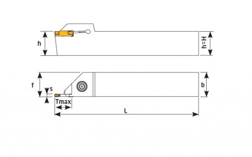 Vnější pravé upichovací-zapichovací držáky na destičky ZT.D..