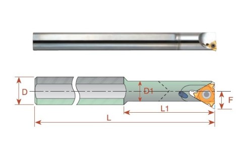 Vnitřní levé držáky na destičky IL.. KARBIDOVÝ