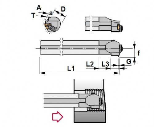 Vnitřní  levé vertikální držáky 90° na destičky TNMC..