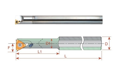 Vnitřní pravé držáky na destičky IR.. KARBIDOVÝ