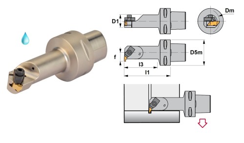 Vnitřní pravé upichovací-zapichovací PSC držáky na destičky NG/NR/NT..