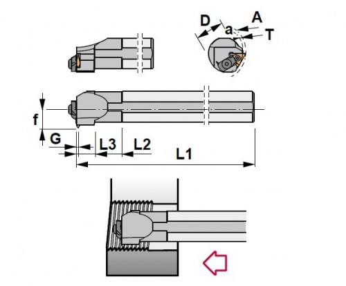 Vnitřní  pravé vertikální držáky 90° na destičky TNMC..