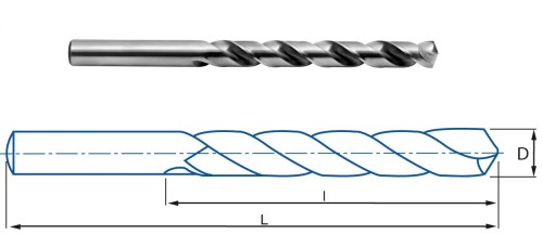 Vrtáky HSSE 5%Co 135° pro ruční vrtačky v sadě 19 KS (ROZSAH 1-10 PO 0,5 MM) - h8, broušené  DIN338W - NA NEREZ SPEED MAX