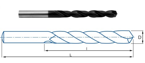 Vrtáky HSSE 5%Co+TIALSIN 135° v sadě 19 KS (ROZSAH 1-10 PO 0,5 MM) - h8, broušené DIN338N, povlak TIALSIN zvyšuje odolnost proti opotřebení o 35%!