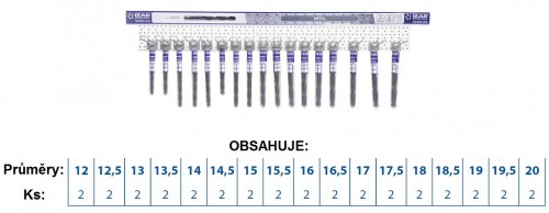 Vrtáky HSS 118° - broušené pro ruční vrtačky v sadě - h8, DIN338N NA ZÁVĚSNÉ LIŠTĚ 100CM Vrtáky HSS 118° - broušené pro ruční vrtačky v sadě - h8, DIN338N NA ZÁVĚSNÉ LIŠTĚ 100CM