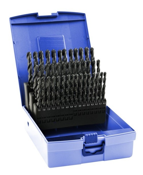 Vrtáky HSS 118° v sadě 41 KS (ROZSAH 6-10 PO 0,1 MM) - h8, broušené DIN338N - KLASIKA OBECNÉ POUŽITÍ
