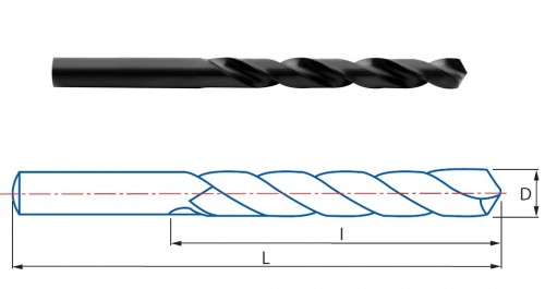 Vrtáky HSS 118° v sadě 49 KS (ROZSAH 1-13 PO 0,25 MM) - h8, broušené DIN338N - KLASIKA OBECNÉ POUŽITÍ