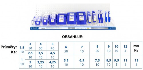 Vrtáky HSS 130° Zirkonio - h8, broušené DIN338N, poslední generace povlaku ZIRKONIO od PVD NA ZÁVĚSNÉ LIŠTĚ 100 CM
