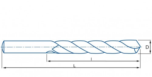 Vrtáky HSS 130° Zirkonio v sadě 19 KS (ROZSAH 1-10 PO 0,5 MM) - h8, broušené DIN338N, poslední generace povlaku ZIRKONIO od PVD