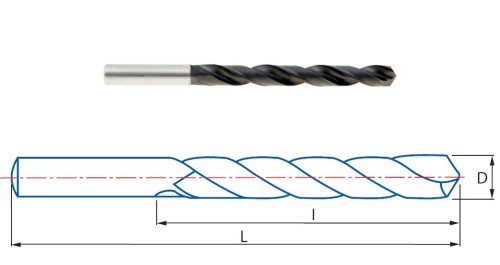 Vrtáky HSS+TIALSIN 130° pro ruční vrtačky v sadě 25 KS (ROZSAH 1-13 PO 0,5 MM) - h8, broušené DIN338N, povlak TIALSIN zvyšuje odolnost proti opotřebení o 35%!