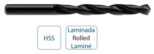 Vrtáky HSS v sadě 19 KS (ROZSAH 1-10 PO 0,5 MM) - rolované (nebroušené) pro ruční vrtačky DIN338