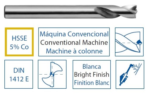 Vrtáky na sváry HSSE 5% Co - dlouhé - pro konvenční stroje