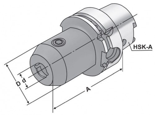 WELDONOVÝ UPÍNAČ DIN6359 S BOČNÍM CHLAZENÍM DIN1835B HSK-A