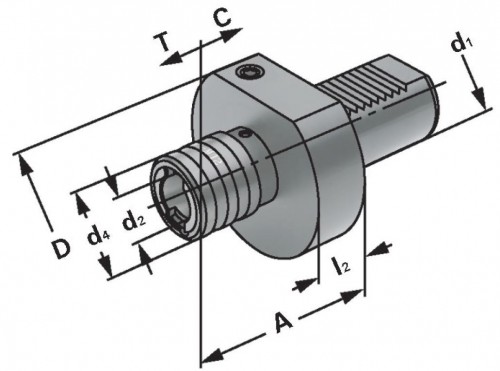 ZÁVITOVACÍ DRŽÁK PRO RYCHLOVÝMĚNNÉ ADAPTÉRY S DÉLKOVOU KOMPENZACÍ