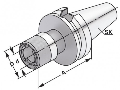 ZÁVITOVACÍ UPÍNAČ BEZ DÉLKOVÉ KOMPENZACE