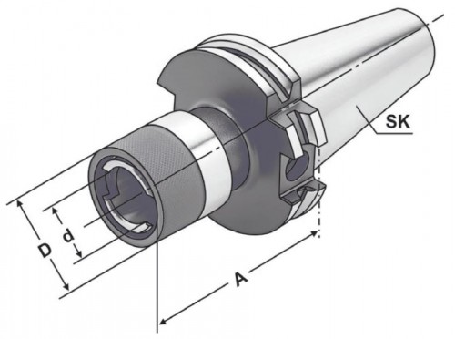 ZÁVITOVACÍ UPÍNAČ BEZ DÉLKOVÉ KOMPENZACE