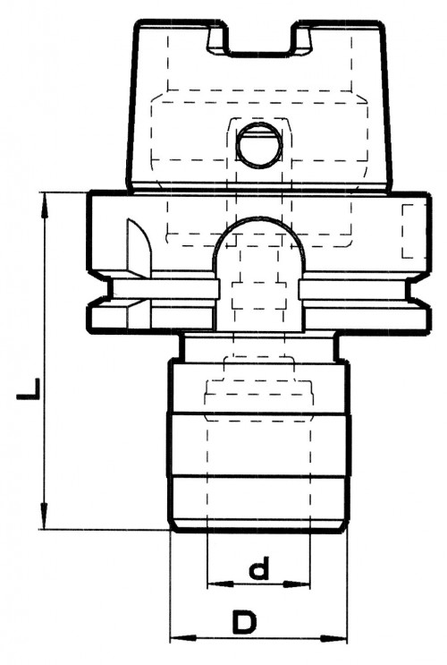 ZÁVITOVACÍ UPÍNAČ BEZ DÉLKOVÉ KOMPENZACE  HSK-A S VNITŘNÍM CHLAZENÍM