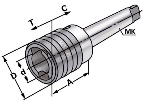 ZÁVITOVACÍ UPÍNAČ S DÉLKOVOU KOMPENZACÍ - DIN228-B