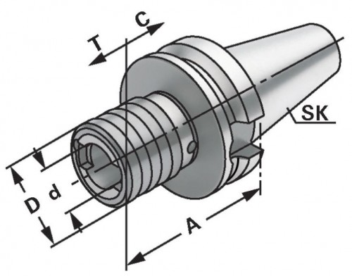 ZÁVITOVACÍ UPÍNAČ S DÉLKOVOU KOMPENZACÍ