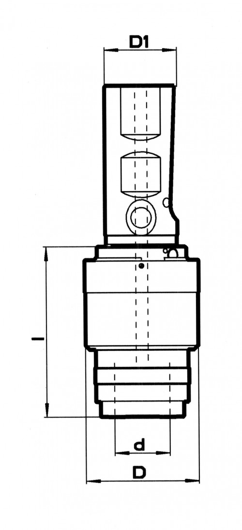 ZÁVITOVACÍ UPÍNAČ S DÉLKOVOU KOMPENZACÍ S VNITŘNÍM CHLAZENÍM DO 50 BAR