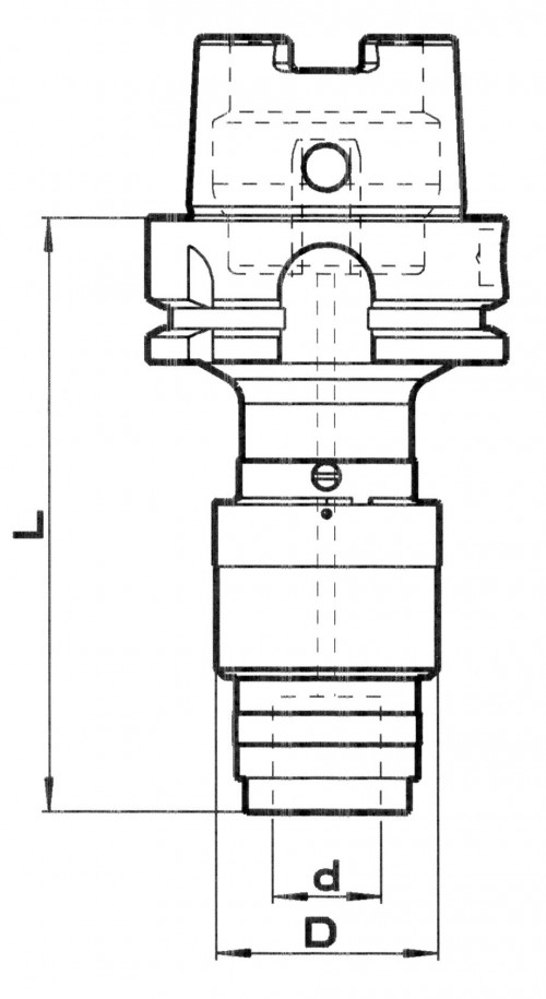 ZÁVITOVACÍ UPÍNAČ S DÉLKOVOU KOMPENZACÍ S VNITŘNÍM CHLAZENÍM DO 50 BAR