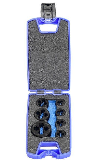 ZÁVITOVÁ OČKA M3-M12 - METRICKÁ - V SADĚ 7 KS - SRAŽENÍ 2,25 ZÁVITŮ  - RUČNÍ, NA NEREZ