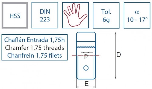 ZÁVITOVÁ OČKA M4-M12 - METRICKÁ - V SADĚ 12 KS NA ZÁVĚSNÉ LIŠTĚ 33 CM - SRAŽENÍ 1,75 ZÁVITŮ  - RUČNÍ