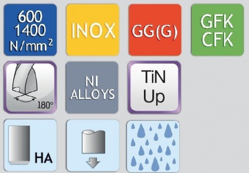 Záhlubníky pod hlavy šroubů DIN373 HSS TIN - 180°