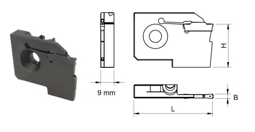 Základní kazeta zGroove Compact (pro zapichování, upichování a soustružení) levá