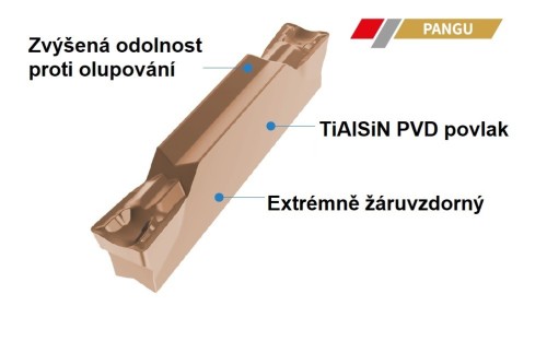 Zapichovací a upichovací destičky ZT.D-HG na OCEL, NEREZI, TITAN - oboustranné