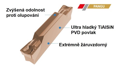 Zapichovací a upichovací destičky ZT.D..-HG na NEREZI, TITAN - oboustranné